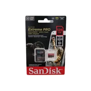 SanDisk Extreme PRO microSDXC 128GB UHS-I 200MB/s Memory Card with Adapter
