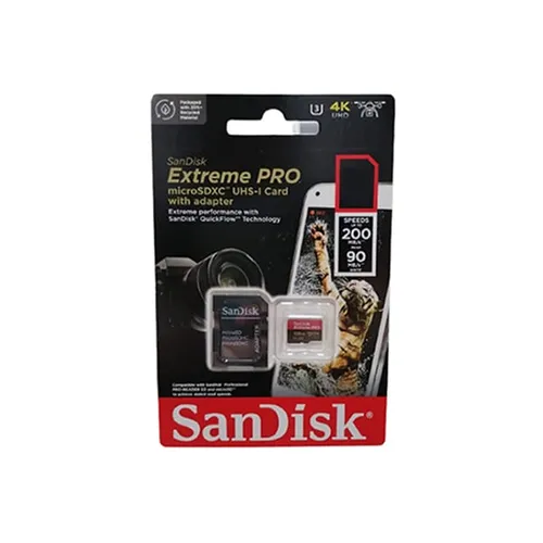 SanDisk Extreme PRO microSDXC 64GB 200MB/s UHS-I Memory Card with Adapter