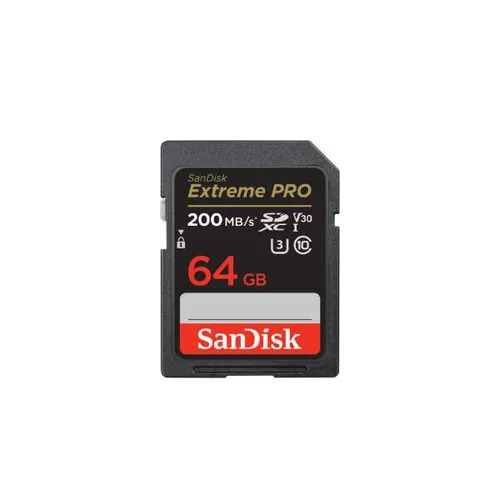 SanDisk Extreme PRO SDXC 64GB UHS-I 200MB/s Memory Card with Adapter
