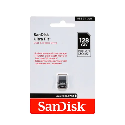SanDisk Ultra Fit USB 3.2 128GB Flash Drive