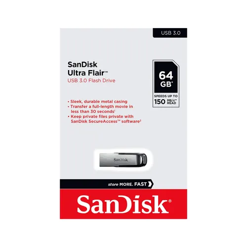 SanDisk Ultra Flair 64GB USB 3.0 Pen Drive