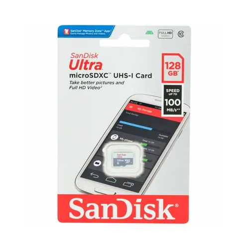 SanDisk Ultra microSDXC 128GB 100MB/s UHS-I Memory Card