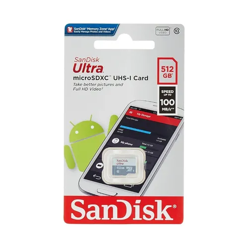SanDisk Ultra microSDXC 512GB 100MB/s UHS-I Memory Card