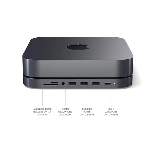 ‎Satechi ST-ABHFM Type-C Aluminum Stand &amp; Hub for Mac Mini