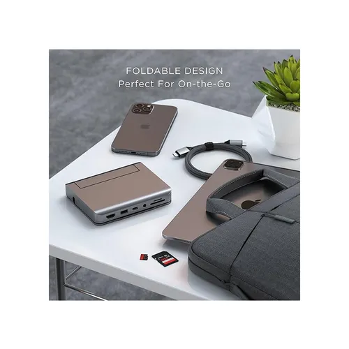 Satechi ST-TCSHIPM 6 in 1 iPad Pro USB-C Aluminum Foldable Stand & Hub