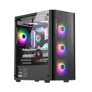 SEGOTEP AXE 5 Mid-Tower Gaming PC Case – Black