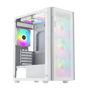 SEGOTEP AXE 5 Mid-Tower Gaming PC Case – White