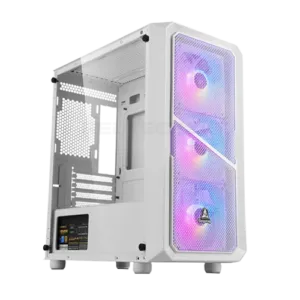 SEGOTEP CYBER S1 Mid-Tower Gaming PC Case – White