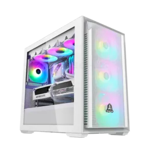 SEGOTEP Gank 360 APE Mid-Tower Gaming PC Case – White