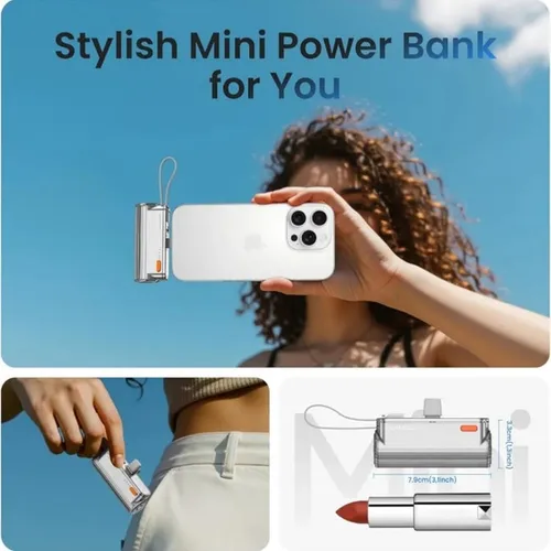 Sharge Flow Mini 2 22.5W 5000mAh Power Bank With Built-in Cable And Connector
