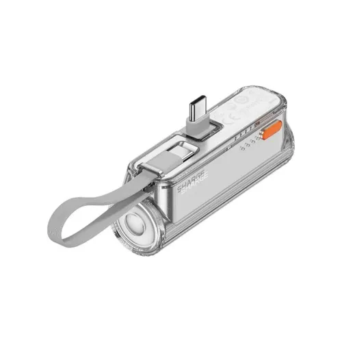 Sharge Flow Mini 22.5W 5000mAh Power Bank With Built-in Cable And Connector