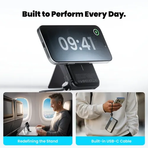 Sharge ICEMAG 3 35W Qi2 10000mAh Power Bank With Built-in Cable