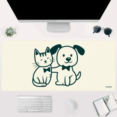 Simplist Gimars Large Printed Rubber Desk Mat – Cute Friends Design (90×40 CM) – Extended Non-slip Mousepad for Home and Office