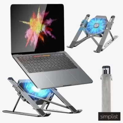 Simplist LS3F Ergonomic Laptop Stand with Adjustable Height and Cooling Fan