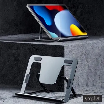 Simplist P63 Aluminum 8 level Adjustable Table/iPad Holder Stand
