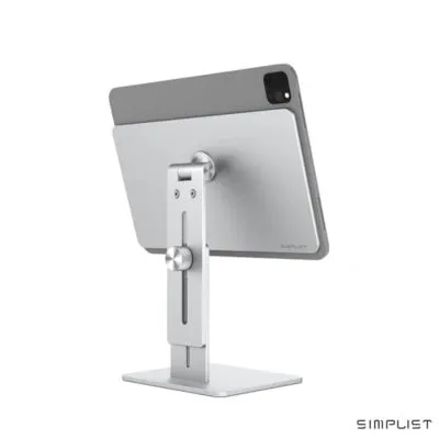 Simplist Upergo Magnetic iPad Stand Doc PRO – Adjustable Aluminum Holder for iPad Pro, Air and Mini