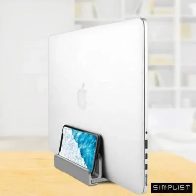 Simplist VOANZO Adjustable Vertical Laptop Stand – Desk Organizer and Space Saver