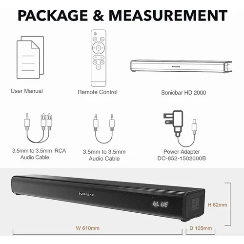 SonicGear Sonicbar HD2000 Portable Bluetooth Soundbar