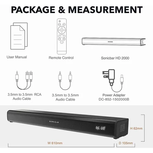 SonicGear Sonicbar HD2000 Portable Bluetooth Soundbar