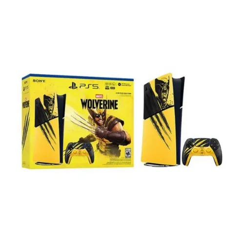 Sony PlayStation 5 Digital Edition Marvels Wolverine Battle Yellow Limited Edition Bundle