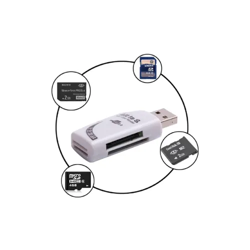 SR 4 in 1 USB 2.0 Card Readers Multi-Functional SD TF – A Grade