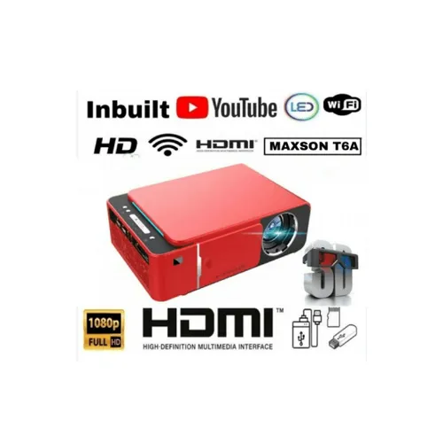 T6A Portable HD LED Projector (Android) Video Beamer Support 4K Full HD 1080p Home Theater Cinema