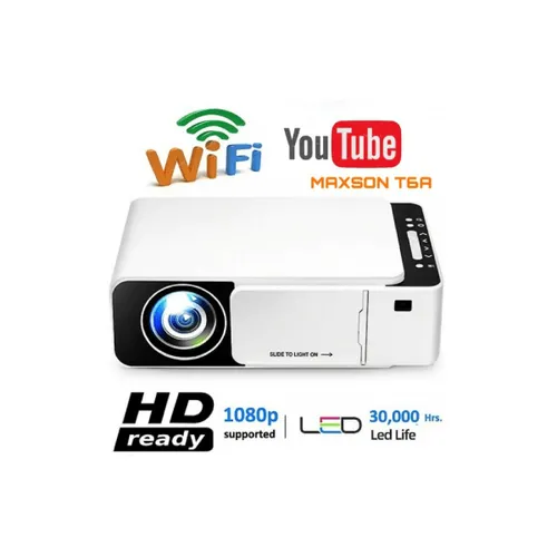 T6A Portable HD LED Projector (Android) Video Beamer Support 4K Full HD 1080p Home Theater Cinema