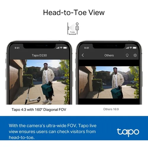 Tapo D230S1 Smart Video Doorbell 2K Battery Powered
