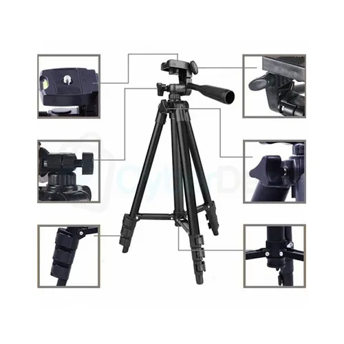 TF-3120 Black Edition Aluminum Alloy Smart Phone and Camera Tripod