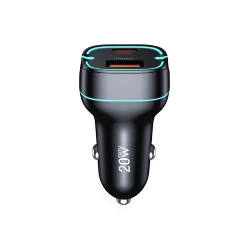 TOTU Minimal Series 20W USB+Type-C Fast Car Charger