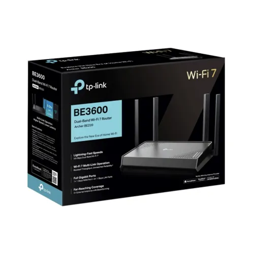 TP-Link Archer BE220 BE3600 Dual-Band Wi-Fi 7 Router