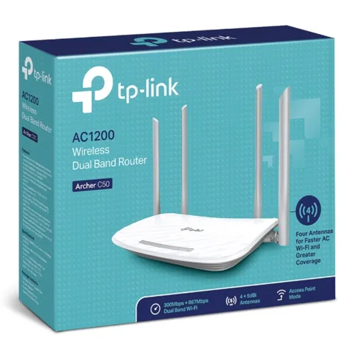 TP-Link Archer C50 AC1200 V6 Wireless Dual Band Gigabit Router