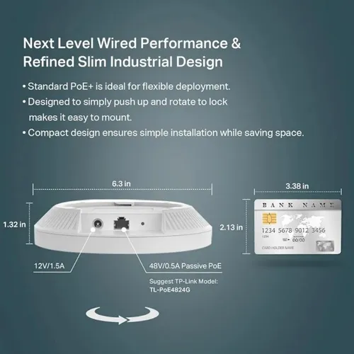 Tp-Link EAP650 | AX3000 Indoor Ceiling Mount WiFi 6 Access Point