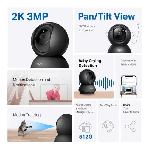 TP-Link Tapo C211 Pan/Tilt Home Security WiFi Camera
