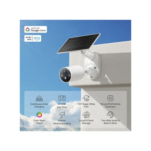 TP-Link Tapo C245 2K QHD IP66 Solar-Powered Security Camera Kit