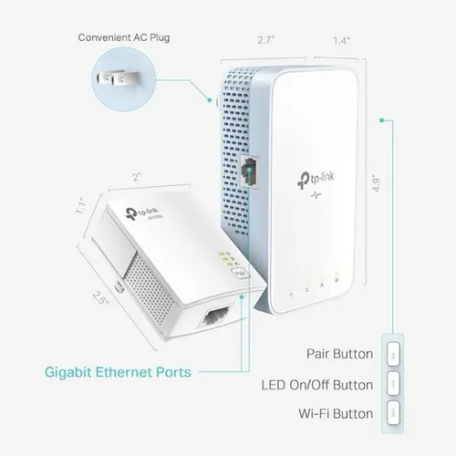 TP-Link TL-WPA7517KIT Powerline Ethernet AC1200 WiFi Extender