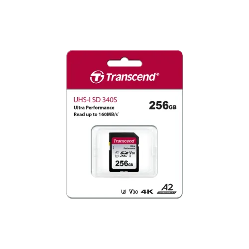 TRANSCEND 256GB SD CARD UHS-I U3 4K A2 ULTRA 340S(5y)