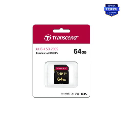TRANSCEND 64GB 700S UHS-II U3 8K SD CARD(5y)