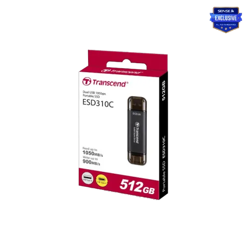 TRANSCEND ESD310C 512GB DUAL USB PORTABLE SSD(5y)