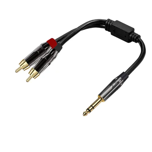 TRS Male To Dual RCA Male Cable 1.5M