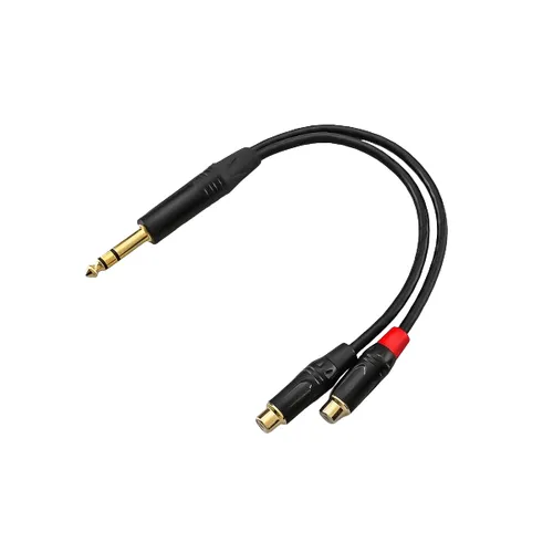 TRS Stereo Male To 2-RCA (6.3mm) Female Audio Cable 1.5M (Left/Right)