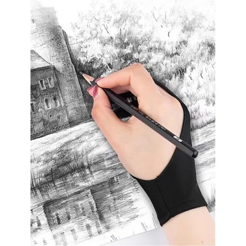 Two-Finger Anti-touch Drawing Gloves for Tablets