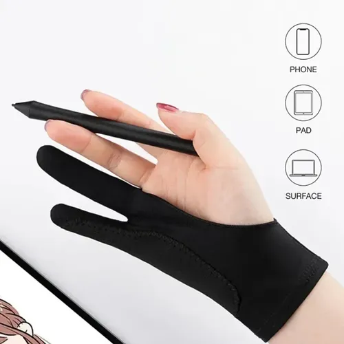 Two-Finger Anti-touch Drawing Gloves for Tablets