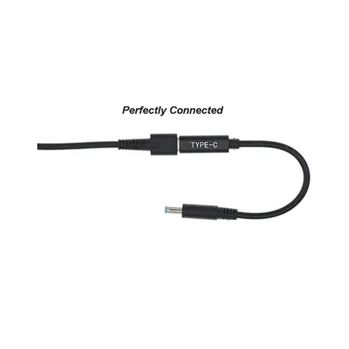 Type-C PD Female Input to HP Blue Tip Charging Cable Adapter