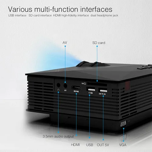 UC68s Led Projector HD 1080P 1800 Lumens Beamer Home Theater Proyector Portable Cinema WIFI Multi Screen