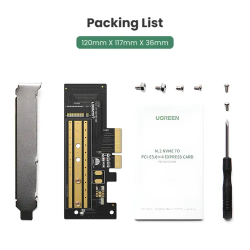 Ugreeen 70503 M.2 NVMe to PCIe 3.0 x4 Expansion Card