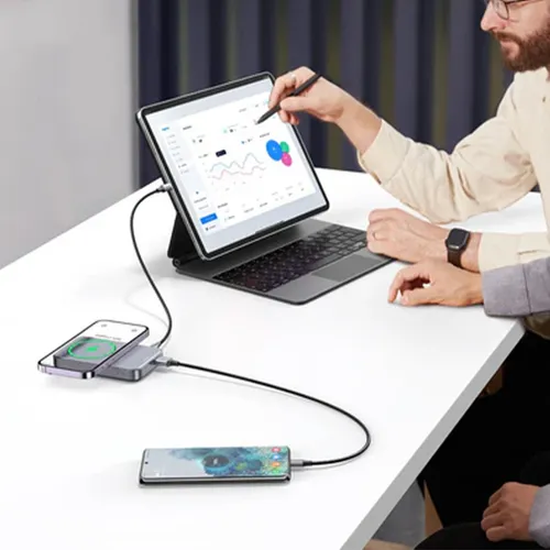 Ugreen 10000mAh MIni Magnetic Wireless 20W Power Bank With Holder - 15086