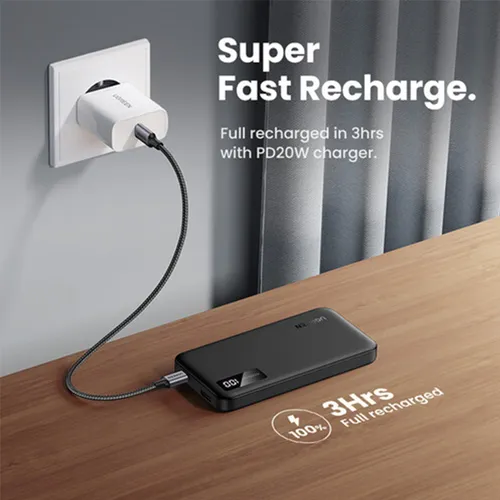 Ugreen 10000mAh Mini Quick Charging 20W Power Bank - 25742