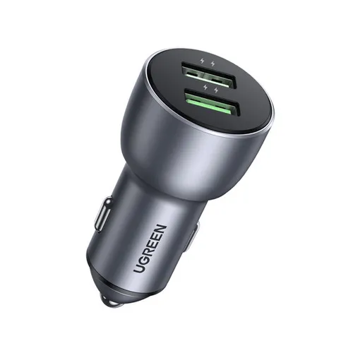 Ugreen 10144 USB Car Charger Adapter 36W - Dual USB Fast Charging