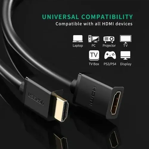 UGREEN 10145 HDMI Male To Female Extension 3M Cable